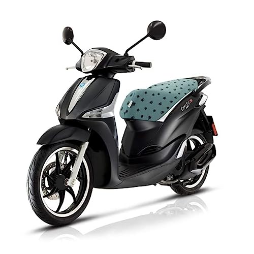 FUN*DAS BCN Funda para Asiento de Moto Piaggio Liberty ® 2015-2021 de algodón Laminado Little Houses