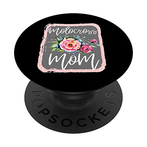 Motocross mamá lindo moto madre dirtbike carreras madres regalo PopSockets PopGrip Intercambiable