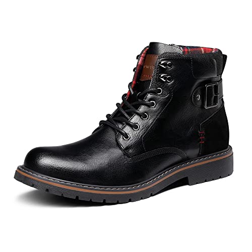 Bruno Marc Botas de Combate Militar para Hombres Botines de Moto Tactical para Hombre NEGRO SBBO2215M-E Talla 45 (EUR)