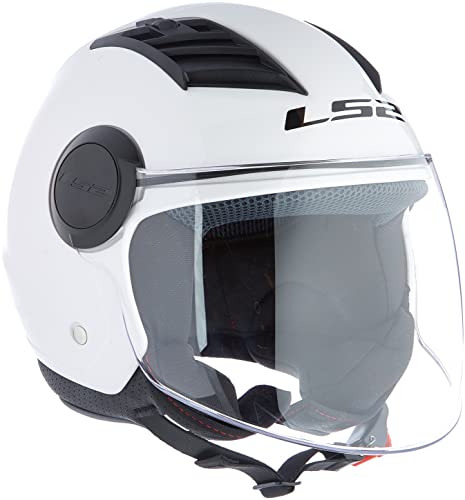 LS2, Casco jet de moto Airflow blanco, S