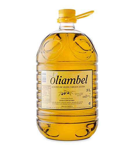 OLIAMBEL - Aceite de Oliva Virgen Extra - Variedades Empeltre y Arbequina procedentes de la Sierra del Moncayo - Garrafa PET 5L - Expertos Aceiteros desde 1947 - Primera extracción en frío