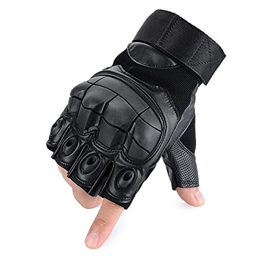 ZLKZZQ Guantes de Cuero con Pantalla táctil para Motocicleta, Motocross, Moto, Pit Biker, Enduro, Equipo de protección, Carreras, Guante de Dedo Completo para Hombres -A24-S