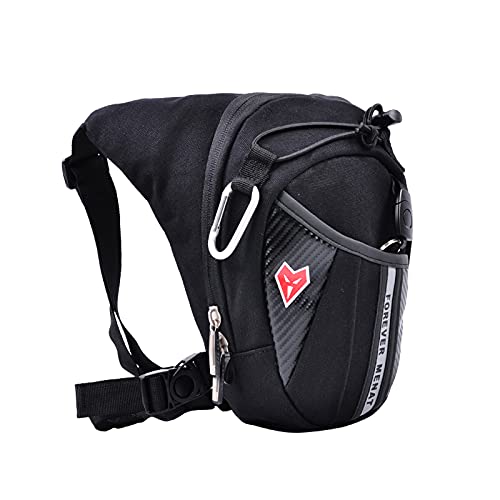 JOQINEER Bolso de Bolsa de Pierna para Hombre Senderismo Bicicleta Moto Deporte Impermeable,riñoneras hombre pernera moto bolso riñonera Carreras de Motos Cintura Bolso de Cintura para IR de Excursión