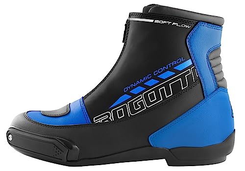 Bogotto Lap Zapatos de motocicleta (Black/Blue,36)