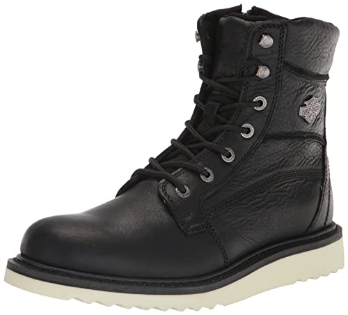 HARLEY-DAVIDSON FOOTWEAR Bota de motocicleta Hagerman de 7 pulgadas para hombre, Negro, 43 EU