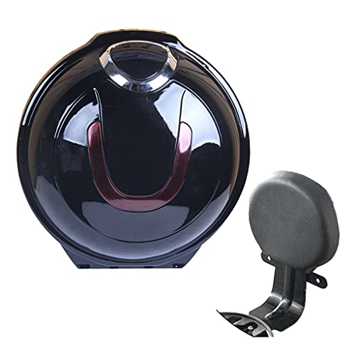 Top Box para Moto Scooter Baúles para Moto con Soporte para Maletero Y Cómodo Respaldo Trasero para Moto Pequeño Apto para Modelos con Respaldo Desmontable