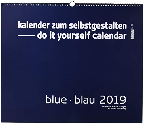 Blue - Blau 2024 - Blanko Gross XL Format: Blankokalender - Do it yourself calendar - Bastelkalender - Gross - XL Format