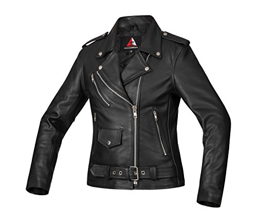 Bohmberg Premium Chaqueta de cuero para mujer - Cuero real-para motociclistas-cuero pesado - XL