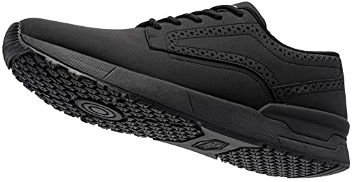 LARNMERN Zapatillas Antideslizantes Hombre Zapatos de Vestir Oxford Derby Impermeable Calzado Casuales para Trabajo Party Hosteleria Cocina con Cordones 43 EU