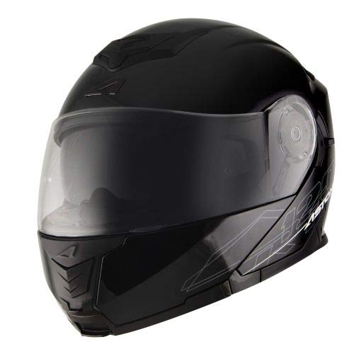 Astone Helmets - RT1200 Monocolor- Casque de moto modulable - Casque de moto polyvalent - Casque de moto homologué - Coque en polycarbonate - gloss black S