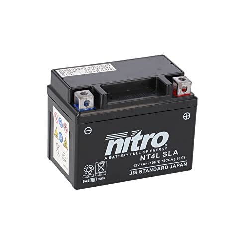 Nitro NT4L-SLA -N- Batería de Plomo-ácido y AGM, compatible con escúter.