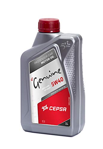 CEPSA Genuine 5W40 Synthetic 1L - Lubricante sintético para vehículos Gasolina y diésel