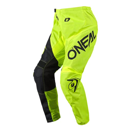 O'Neal | Pantalones de Motocicleta | Enduro Motocross | máxima Libertad de Movimiento, Transpirable y Duradero | Pantalones Elemento Racewear | Adultos | Amarillo Neón Negro | Talla 30/46