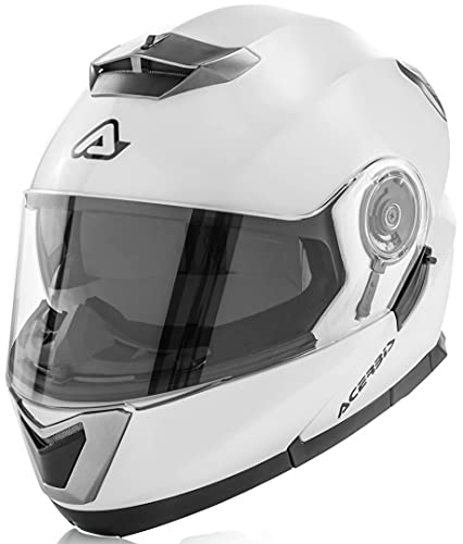 Acerbis Serel Casco Modural, Hombre, Blanco, Large