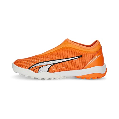 PUMA Ultra Match LL TT + Mid Jr, Botas de fútbol, Orange, 38 EU