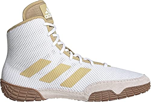 adidas Men's Tech Fall 2.0 Wrestling Shoe (White/Vegas Gold, 10)