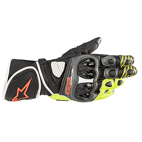 Alpinestars GP-Plus R V2 - Guantes para moto, color gris/negro/amarillo, M