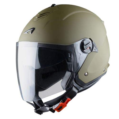 Astone Helmets - MINIJET S monocolor- Casque jet - Casque jet usage urbain - Casque compact - Coque en polycarbonate - Army XL