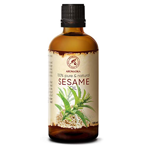 Aceite de Sésamo - 100ml - Sesamum Indicum - Prensado en Frío - Sésamo Oil - Aceite Base - Aceite Portador - Aceite para la Piel - Cuidado del Cabello - Aceite de Baño