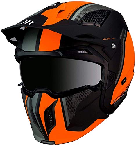 MT HELMETS STREETFIGHTER SV TWIN C4 MATT FLUOR ORA S