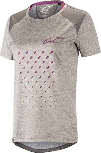 Alpinestars Stella Alps 6.0 SS Jersey Camiseta, Gris Claro, M para Mujer