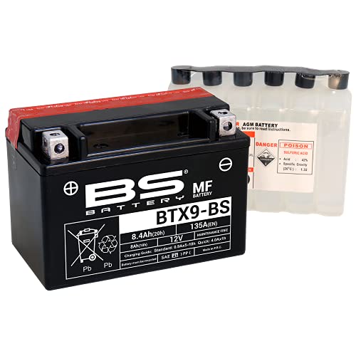 Batería moto YTX9-BS YTX9 BS, BS BATTERY , 12 V 8 Ah