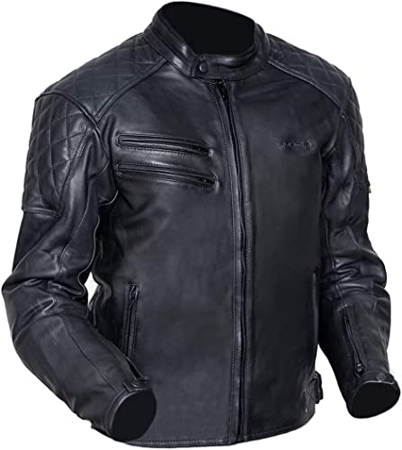 ARISTA CHAQUETA DE MOTO SKIN RETRO EN PIEL NEGRA TALLA L