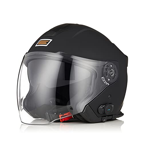 ORIGINE Casco Jet Moto Bluetooth Homologado ECE con Doble Visera