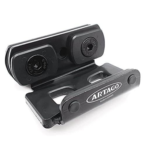 Artago K400 Soporte Universal para Antirrobo de Moto 30X14 y 30X10, para Fijar a Barras de V del Reposapiés