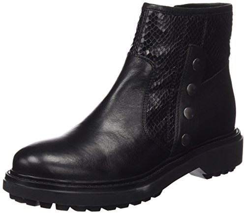 Geox D ASHEELY D Botas Estilo Motero Mujer, Negro (Black), 36 EU