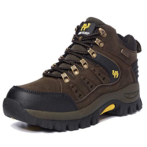 Botas de Senderismo para Hombre, Impermeables, Antideslizantes, Transpirables, de caña Alta, con Cordones, para Escalada al Aire Libre, Botines de Trekking