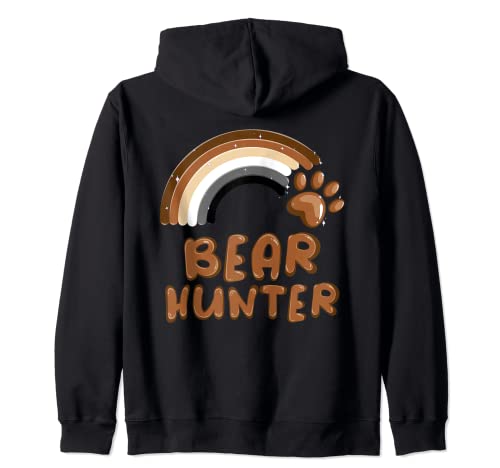 Bear Hunter - Oso Gay Orgullo Arco Iris Sudadera con Capucha