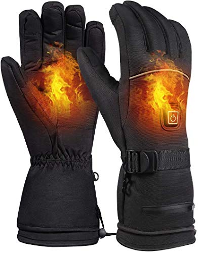 Guantes Calefactables Moto Hombres y mujeres al aire libre Senderismo Esquí Ciclismo camping motocicleta Calentar Guantes de invierno, la temperatura de control de pantalla táctil guantes térmicos cal