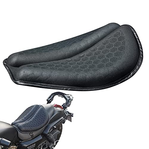 Clearful Almohadilla de Gel para Asiento de Motocicleta,Cojín de Aire Inflable 3D para Motocicleta Universal - Cojines Transpirables Accesorios para Almohadillas, Cojín de Aire antivibración