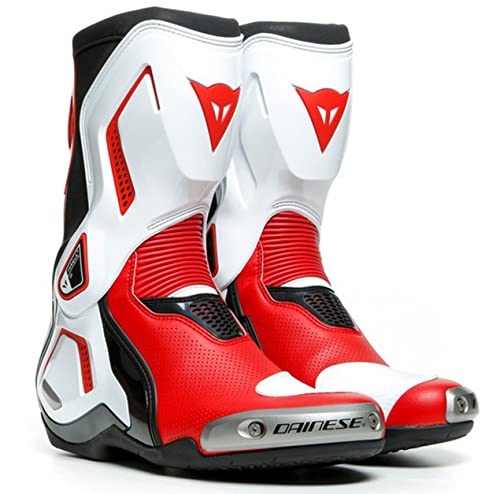 Dainese Torque 3 Out Air - Botas de moto (talla 47), color negro, blanco y rojo