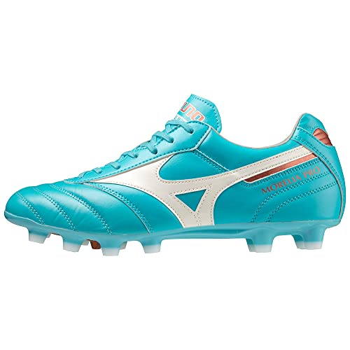 Mizuno Morelia Ii Pro Zapatillas de fútbol para Unisex adulto, Azul (Blue Curacao/Snow White/Red Brown Satin), 46 EU