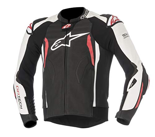 Alpinestars Gp Tech V2 - Chaqueta de piel para moto, compatible con Black White Red, negro, blanco y rojo, 52