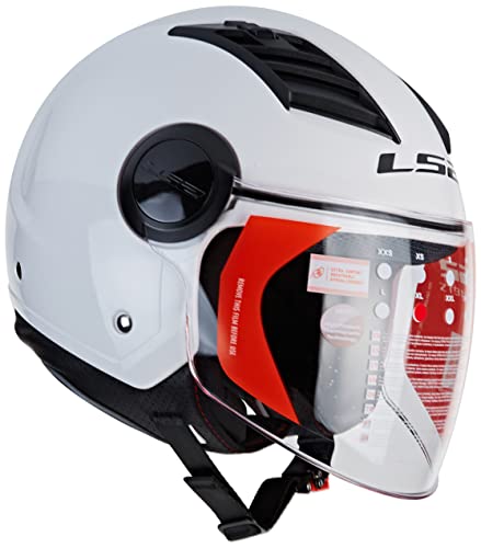 LS2 FF320 Stream Lunar Casco Integral, Negro/Blanco, XL