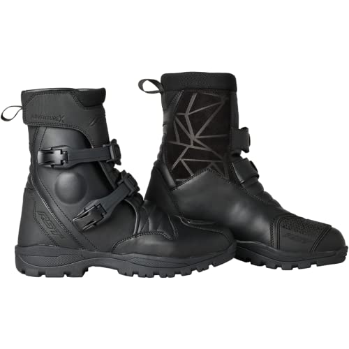 RST Adventure-X Mid Mens WP Boot 3188 Motorcycle Motorbike Waterproof Sports Touring CE Approved Boots (Black,45)