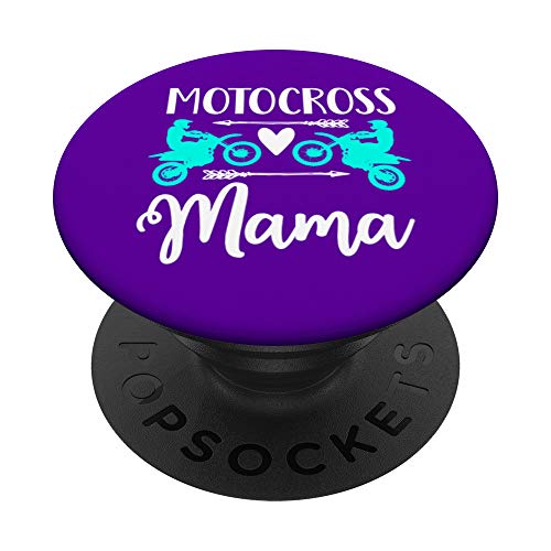 moto mamá dirt bike lindo motocross madre carreras atv regalo PopSockets PopGrip Intercambiable