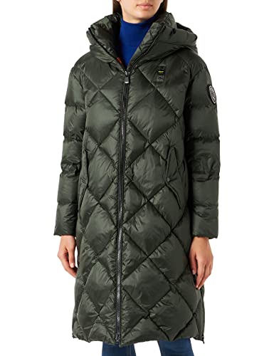 Blauer Impermeable/Trench Largo Acolchado Pluma Chamarra Alternativa, 678cz Tiglio Selvatico INT. Crema de Calabaza, XL para Mujer