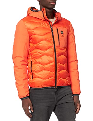 Blauer Chaqueta Corta Acolchada de Pluma/guata, 441 Naranja Brillante, M Hombres