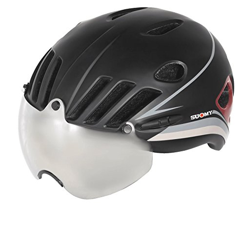 SUOMY Casco Strada Vision Negro/Burdeos Talla M (Cascos MTB y carretera))