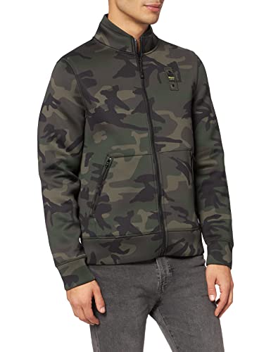 Blauer Felpa Aperta Sudadera, 677 Verde Foresta, S para Hombre