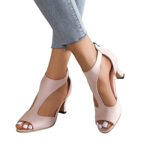 Sandalias Mujer Verano Comodas Stilettos Damas Comoda Con Cierre De Hebilla Fiesta Clásica Elegantes Sandaliastacón Punta Abierta Moda Sexy De Tacón Alto Primavera Al Aire Libre Zapatos Para Caminar