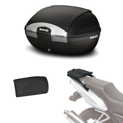 Sh45rehe133 - Kit fijacion y Maleta baul Trasero + Respaldo Pasajero Regalo sh45 Compatible con Honda Hornet cb600f 2007-2010 Honda CB 600s Hornet 2007-2010 Honda CB 600f Hornet abs 2007-2010