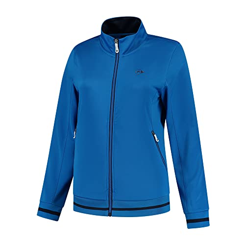 Dunlop Club Ladies Knitted Jacket Tennis Shirt, Blau, M Mujer