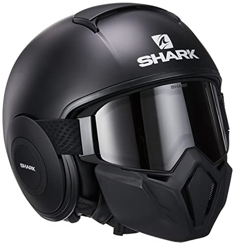 Shark Street Drak Casco de Moto, Hombre, Nero Opaco, L