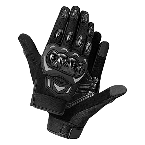 Vecksoy Guantes de Verano para Moto, Guantes de Dedo Completo, Accesorios para Moto, Guantes de Bicicleta de montaña para Nudillos Duros para Hombres y Mujeres