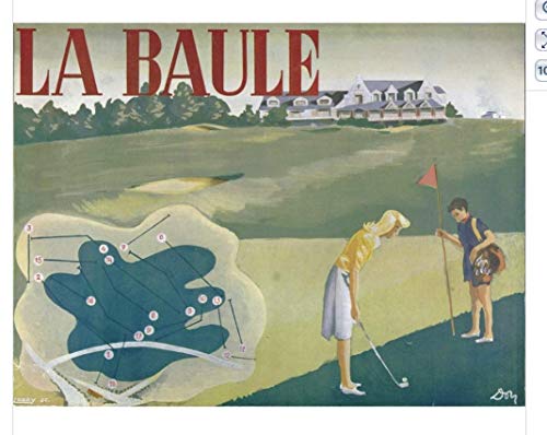 La baule Golf - Póster de reproducción, formato 50 x 70 cm, papel 300 g, venta del archivo digital HD posible, consulta (tienda: cartel vintage.FR)